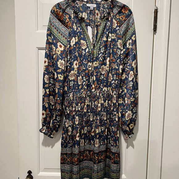 Current Air Floral Border Print Mini Dress NWT Size Small - Picture 2 of 16